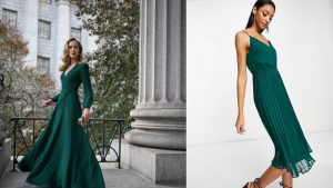 Combinar un vestido verde para una boda